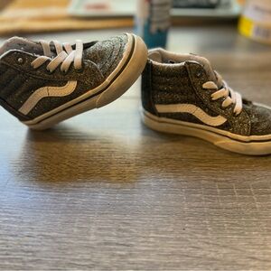 Glitter high top vans toddler 6